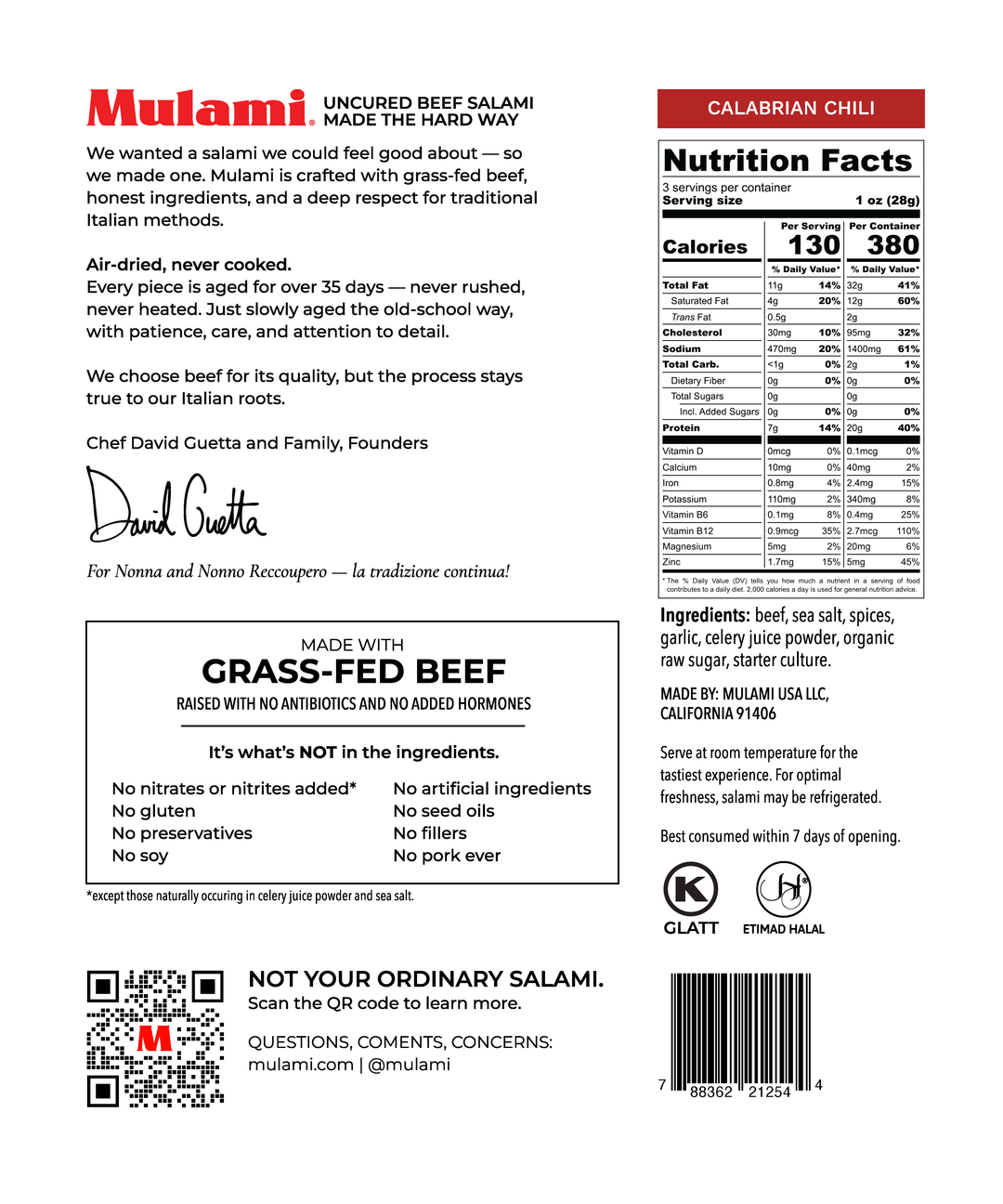 Calabrian Chili Sliced Salami
