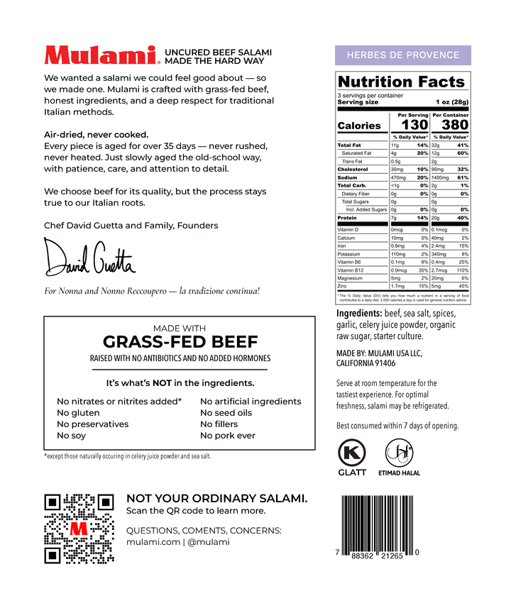 Herbes de Provence Sliced Salami - Online Special Only!