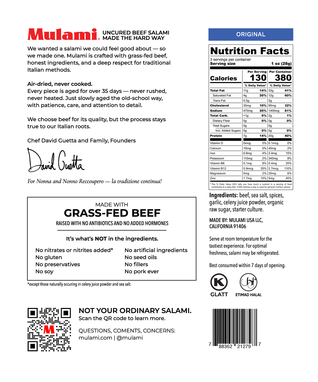 Original Salt & Pepper Sliced Salami