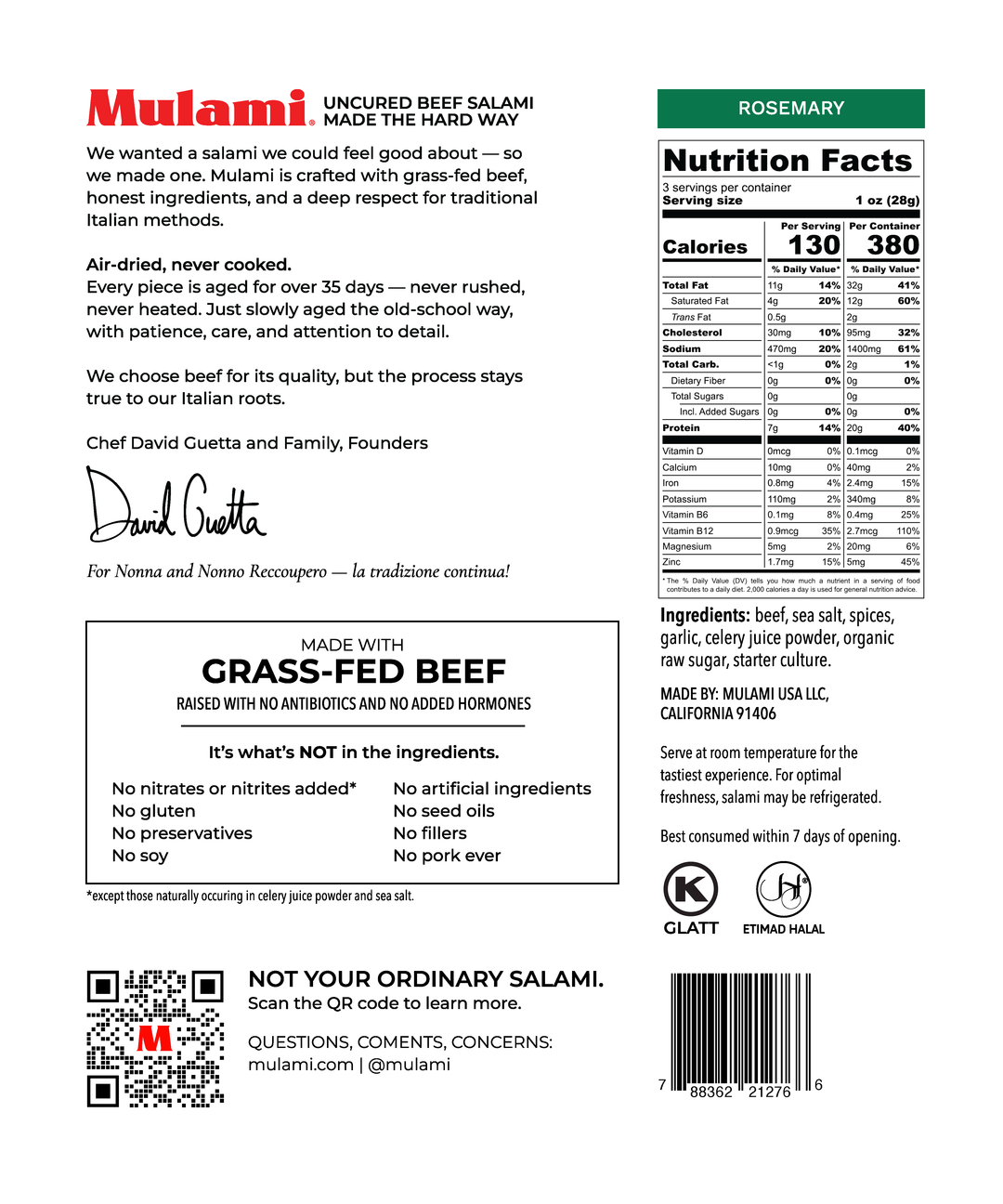 Rosemary Sliced Salami